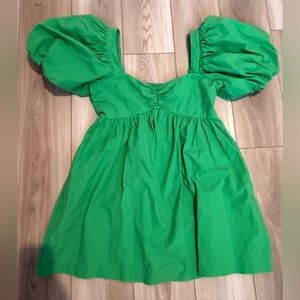 Showpo Bright Green Gathered Dress